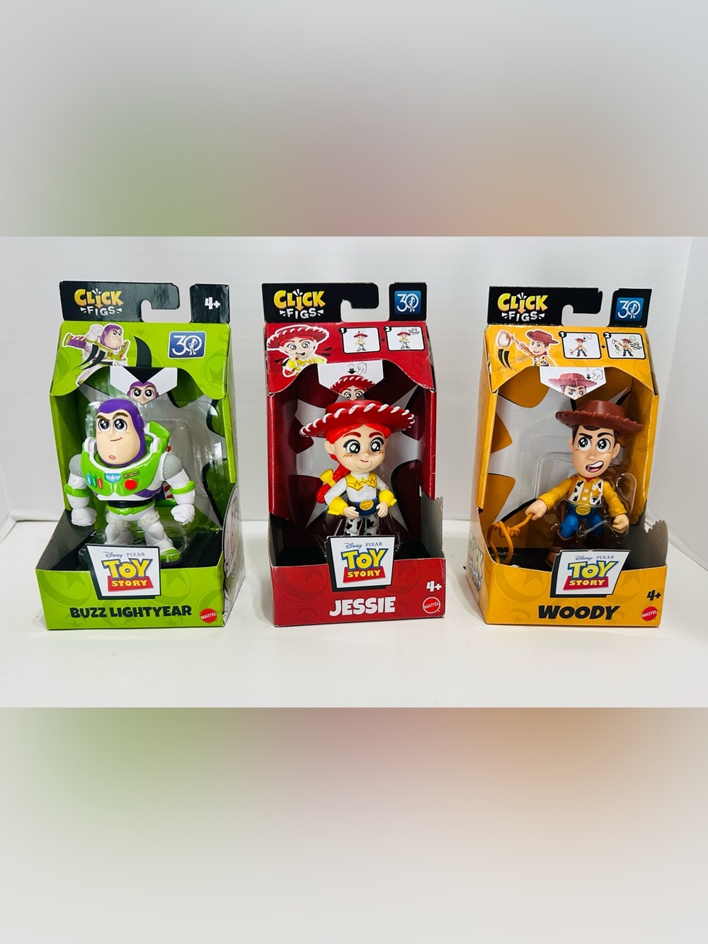 Toy Story Click Figs Buzz Lightyear, Woody, and Jessie made by Mattell